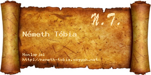 Németh Tóbia névjegykártya